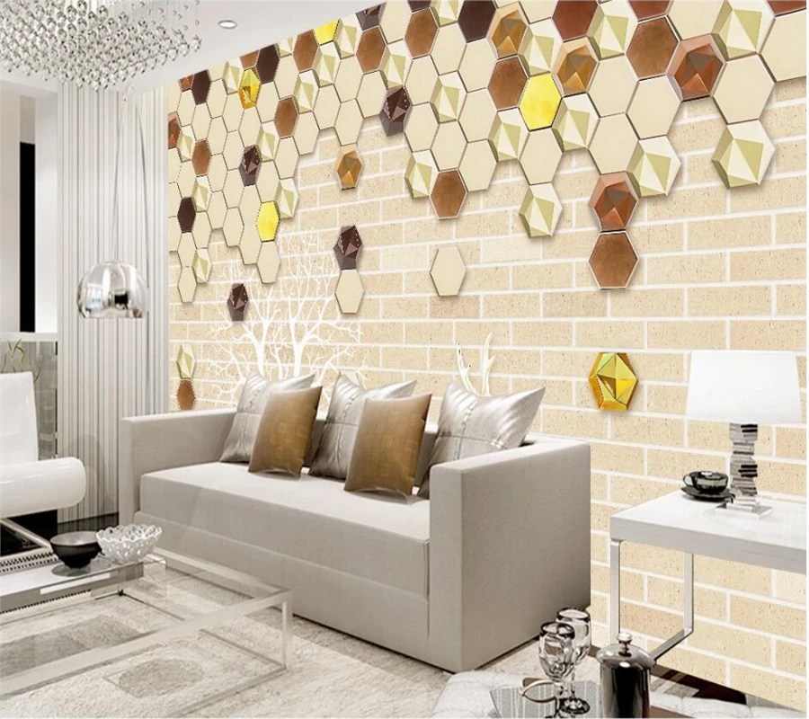 Beibehang пользовательские обои 3d Фреска шестиугольник рельеф тиснением