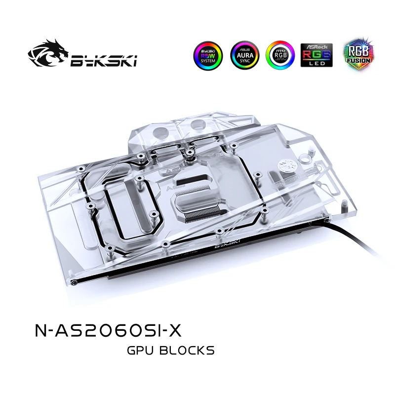 Bykski GPU кулер для ASUS RTX 2060 O6G SI VGA блок водяного охлаждения 5 в 3pin/12 В 4pin Поддержка