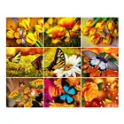 AMY-картина по номерам, бабочки, животные, рисование на холсте, картина по номерам, цветок, настенное искусство, DIY домашний декор, подарок