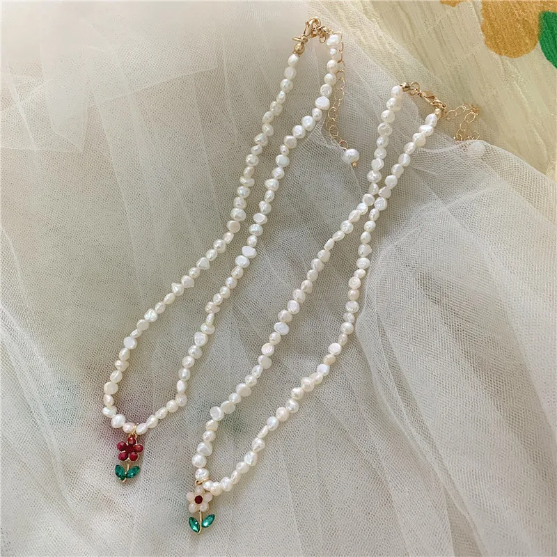 

Ожерелье из французской искусственной цепи, цепочка с подвеской в виде цветка 2021 слоев для женщин, ювелирные изделия, подарок для девушки