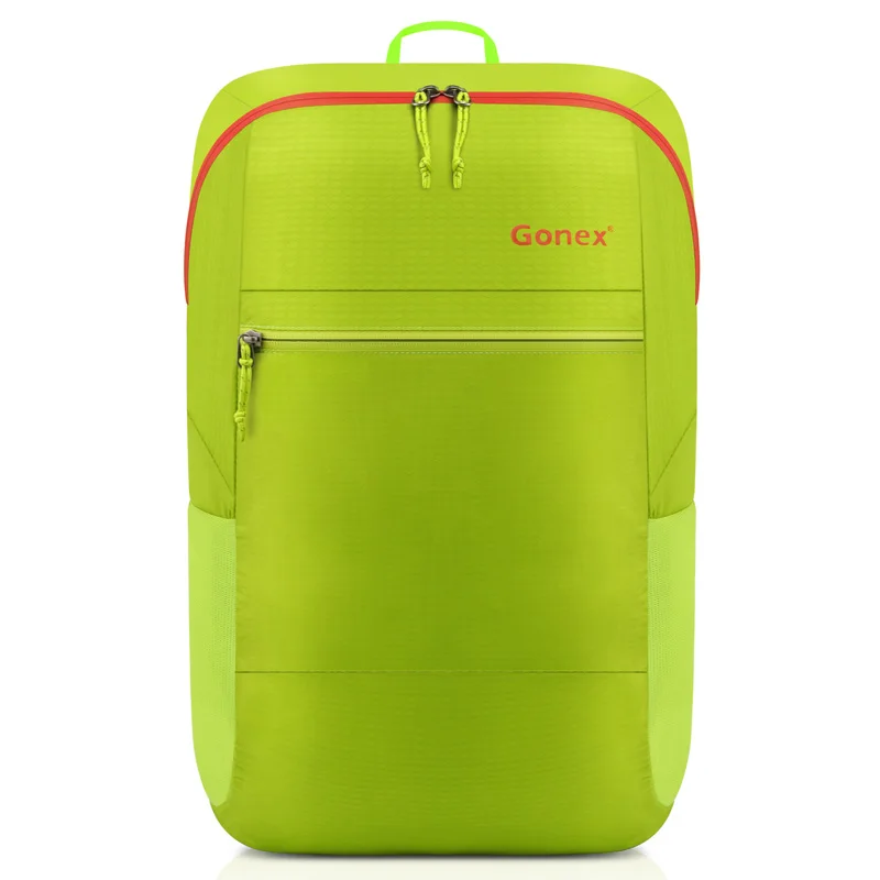 Lemon Green Gonex 30L Сверхлегкий упаковочный рюкзак, повседневная нейлоновая складная сумка на плечо для путешествий, кемпинга, школы, шоппинга - Цвет: Lemon Green