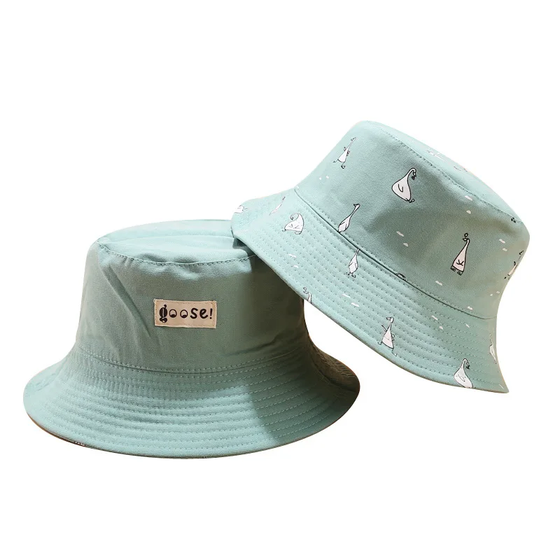 

Ins hat new soft girl double-sided fisherman's cap basin hat fashion students summer outdoor leisure cartoon sun hat