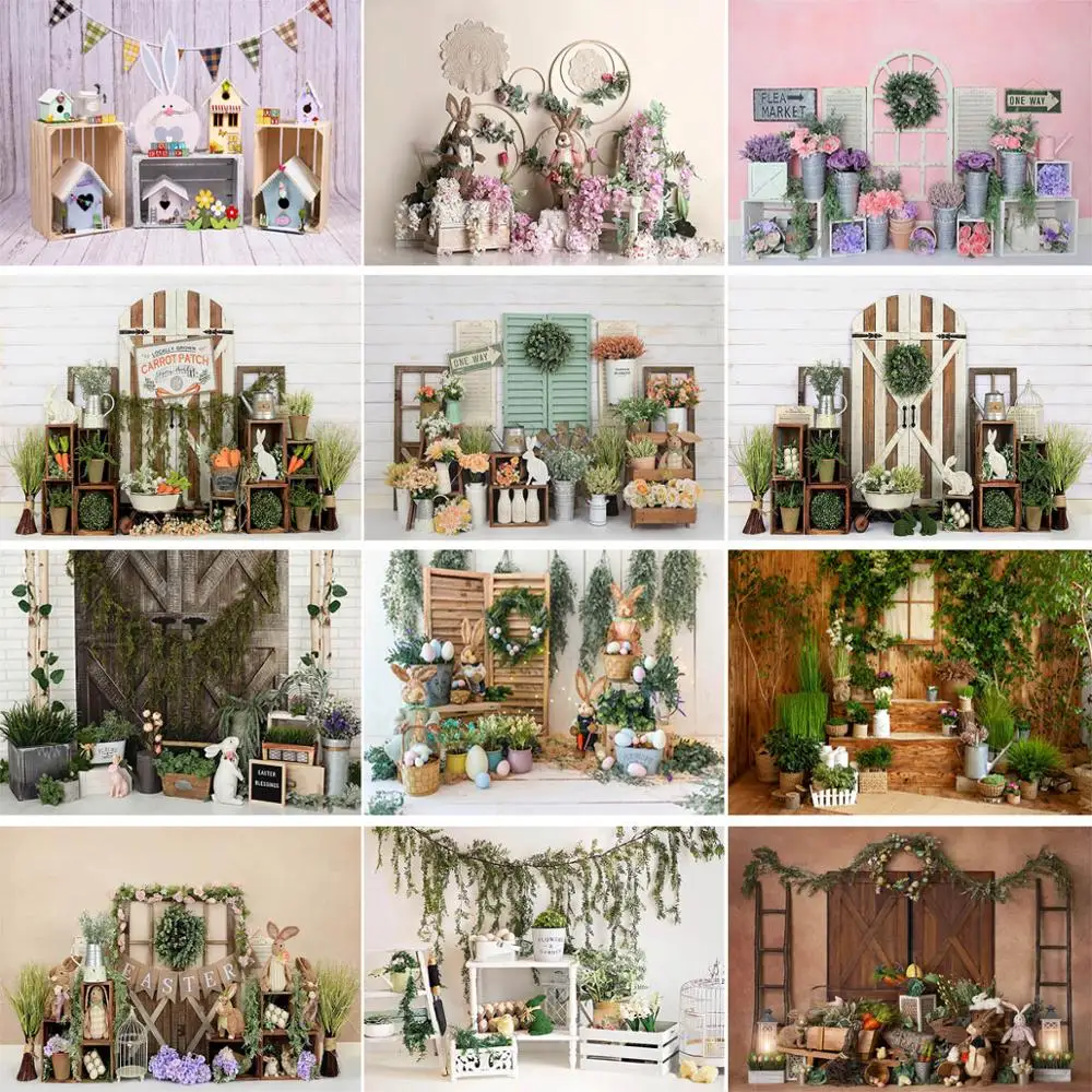 Mocsicka пасхальные фоны для фотографии весенние цветы кролик яйца Новорожденный