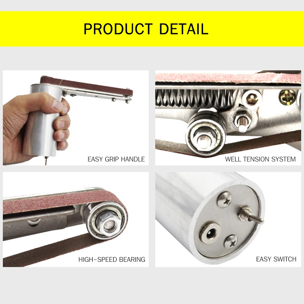 Миниатюрная полировальная машина Электрический ленточный шлифовальный станок 24