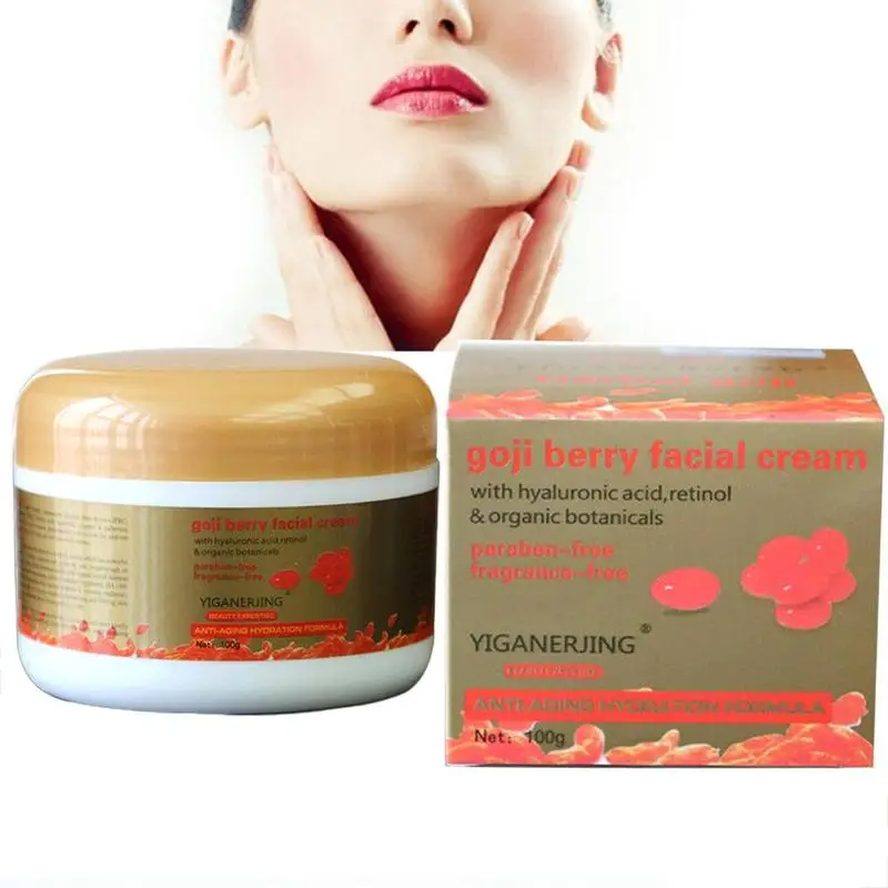 QingFangLi крем с экстрактом Годжи Wolfberry ночной для лица против морщин подтягивающий