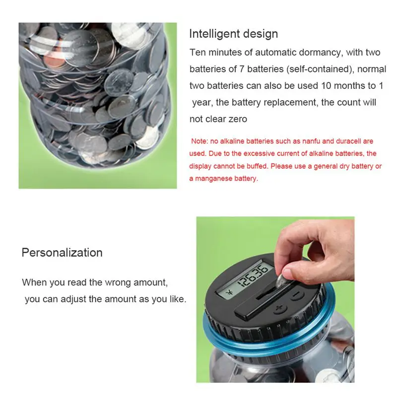 Копилка с цифровым счетчиком креативная большая коробка для сохранения денег