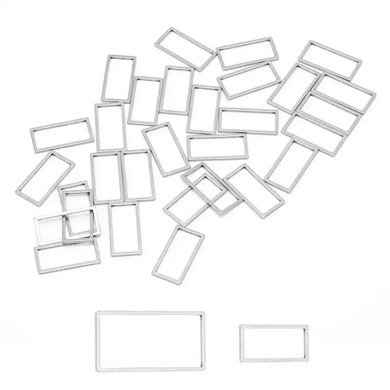 charm charms for jewelry making Rectangle Open Bezel Pendants Stainless Steel Hollow Frame Jewelry Making silver 925 | Украшения и