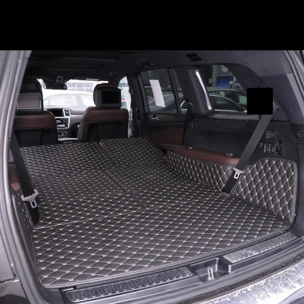 Коврик из волоконной кожи для багажника автомобиля mercedes benz gls320 gls350 gls500 gls400 gl400 gl500