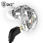 QKZ VK1 Fone de ouvido спортивная для Мобильный телефон 4DD в ухо наушник Гибридный гарнитура, наушники, регулятор баса, наушники с микрофоном заменить кабель