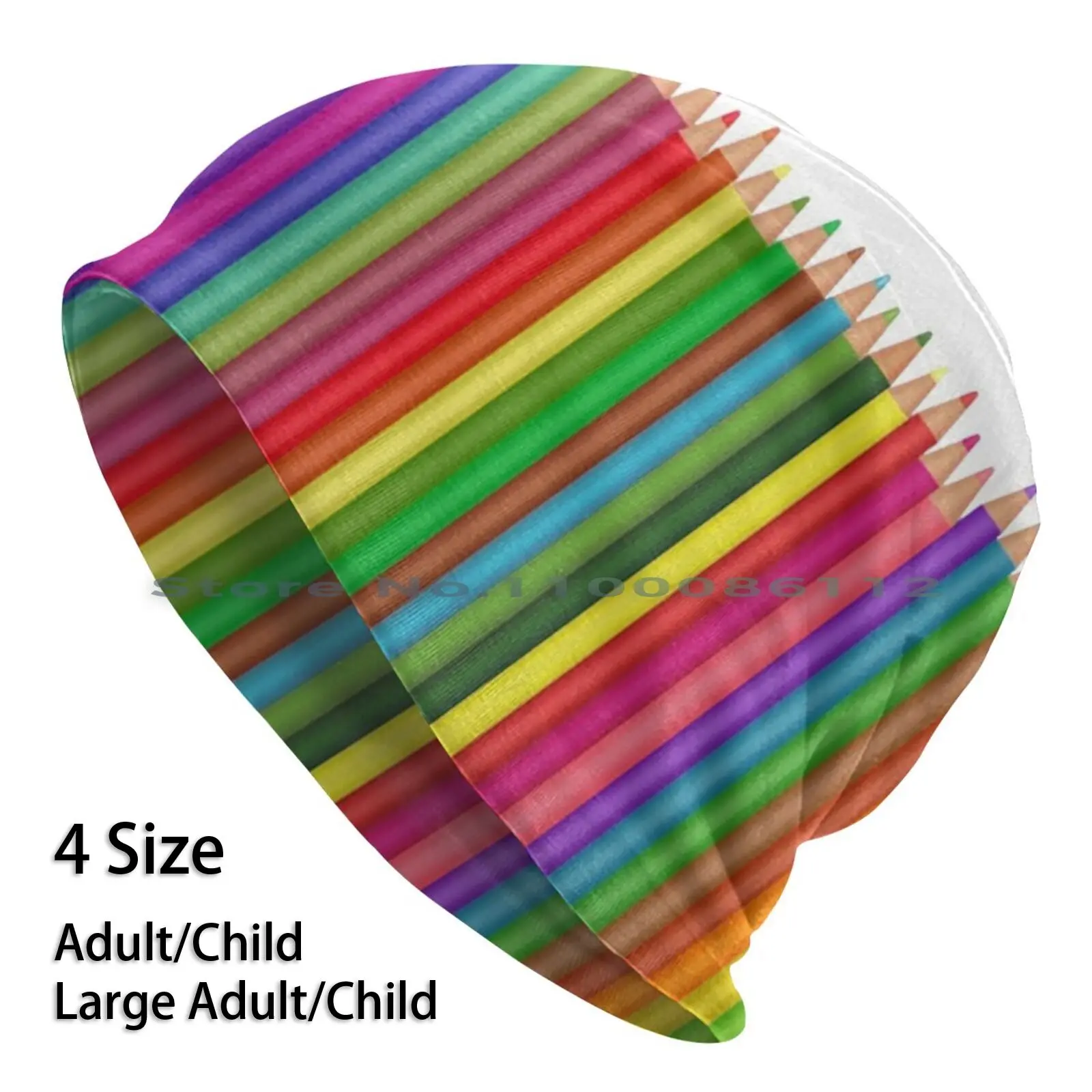 S. Beanies Knit Hat Coloured Pencils Crayons Crayola Colourf