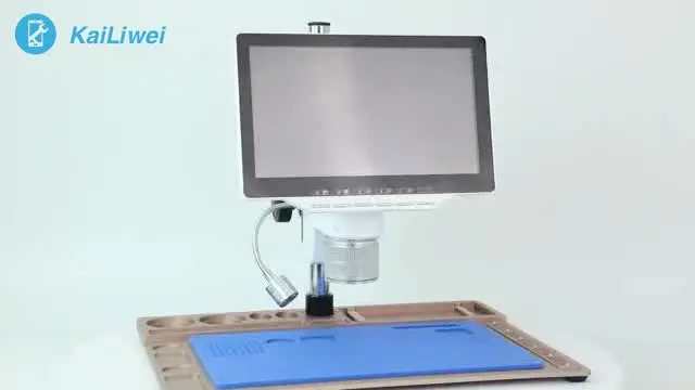 kailiwei lcd screen digital hdmi stereo monocular microscope for mobile phone repair free global shipping