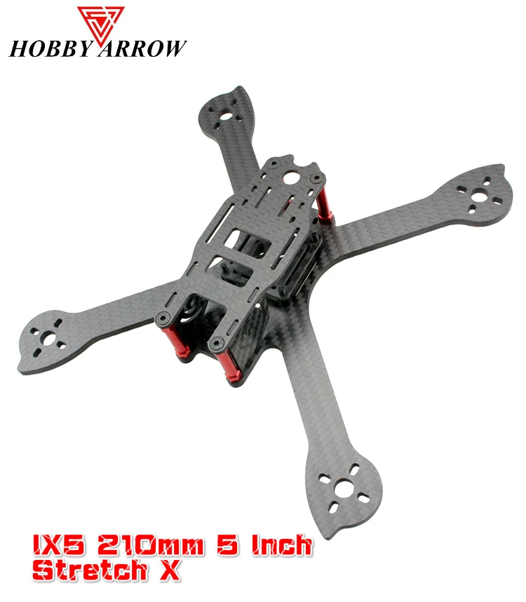 Hobbyarrow IX5 210 мм 5 дюймов 4 мм углеродное волокно X Гоночный комплект рамы для RC мультиротор Quadcopter FPV гоночный Дрон