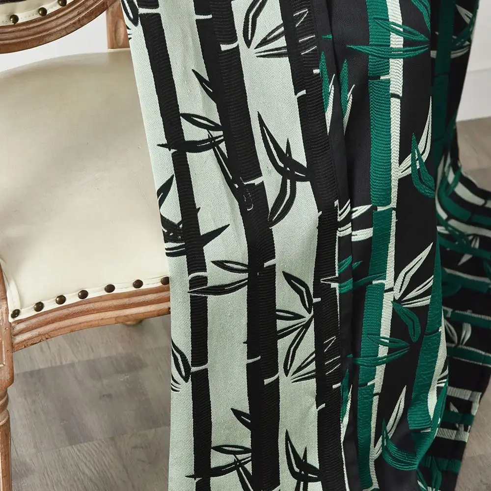 LOZUJOJU 1 Piece Bamboo Jacquard New Design Curtains for Bedroom Windows Draperies Customize Elegant Modern Style Fresh Decor | Дом и сад