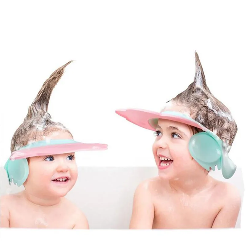

New Style Lovely Adjustable Baby Hat Toddler Kids Shampoo Bathing Shower Cap Wash Hair Visor Caps For Baby Care Douchekap