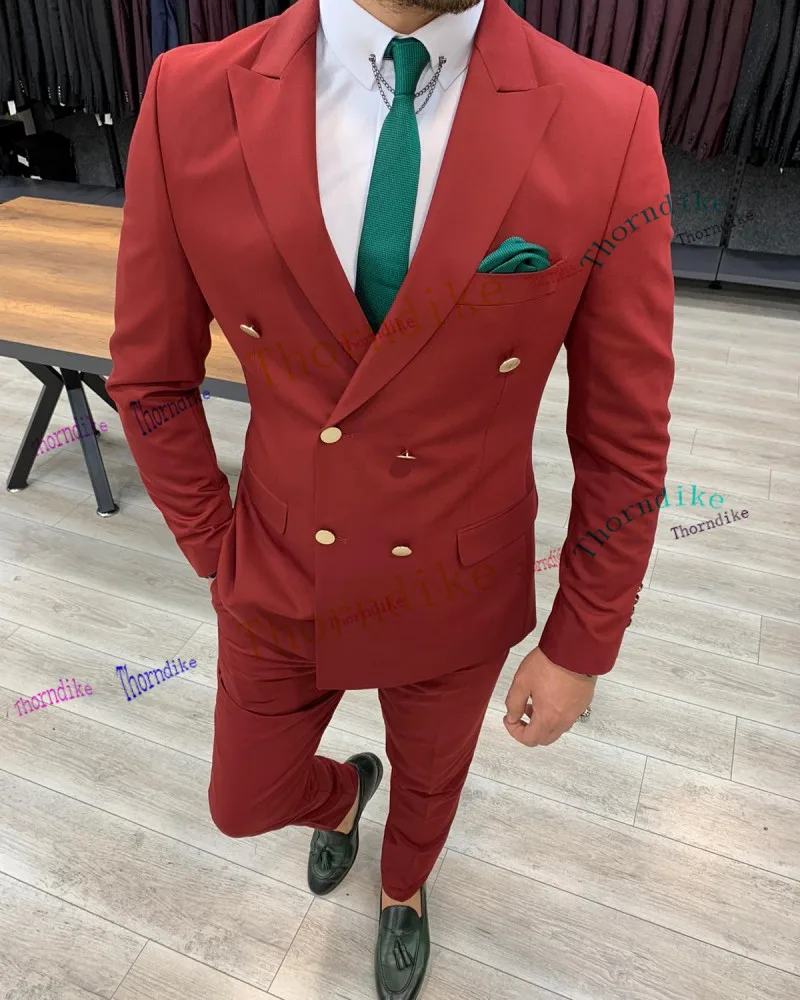 Роскошный черный мужской костюм Thorndike 2 комплекта модное эксклюзивное двубортное