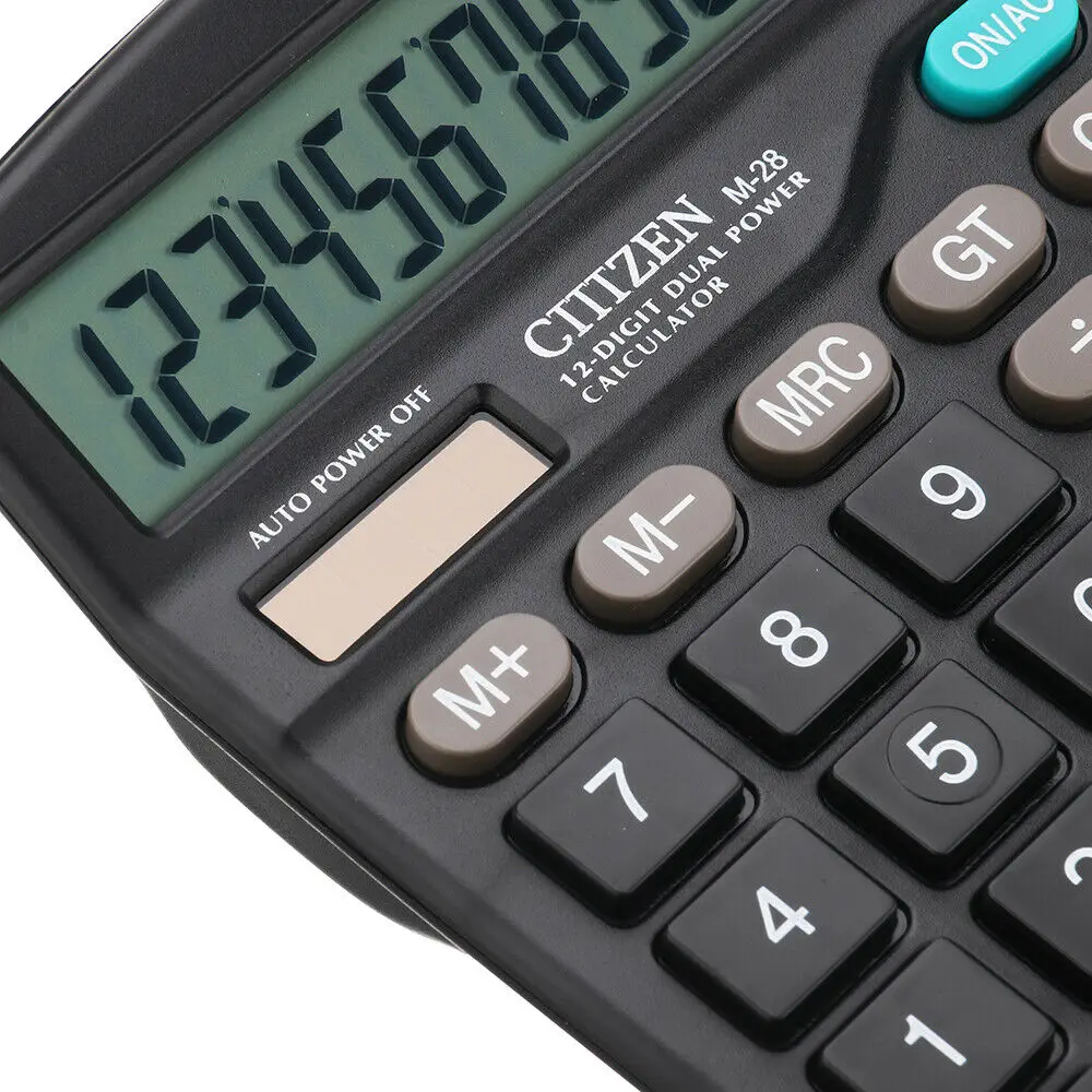 

Solar Battery Desktop Calculator Basic 12-Digit Large Display Office Business