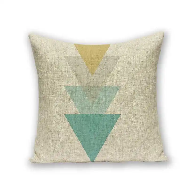 

Geometry Pattern Linen Cushion Cover 45X45cm Elk Elephant Pillow Case Home Decorative Pillows Cover for Sofa