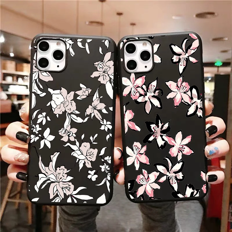 Блестящий чехол для телефона с цветочным рисунком лепестков iphone 11pro 12pro Max XR XS 6s plus