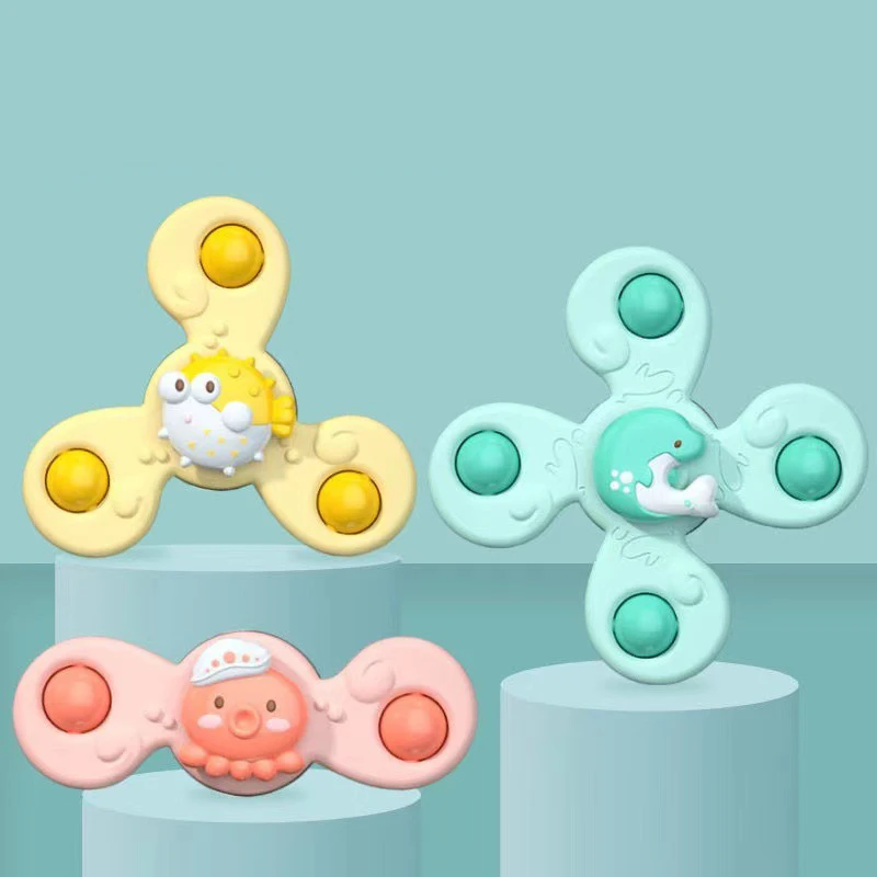 

3 шт., детская игрушка-Спиннер на присоске