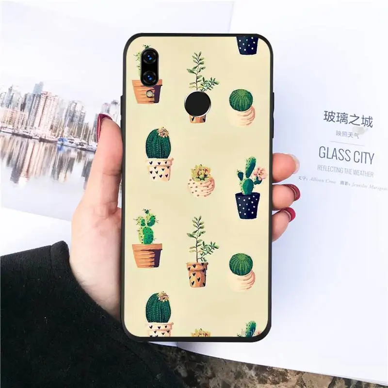 

Cactus plant pattern Phone Cases For Huawei honor Mate P 10 20 30 40 Pro 10i 9 10 20 8 x Lite Luxury brand shell funda coque