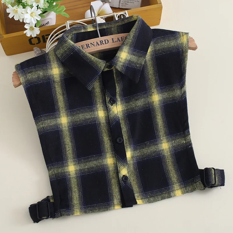 Для взрослых мужчин женщин Питер Пэн воротник клетчатая хлопковая рубашка с