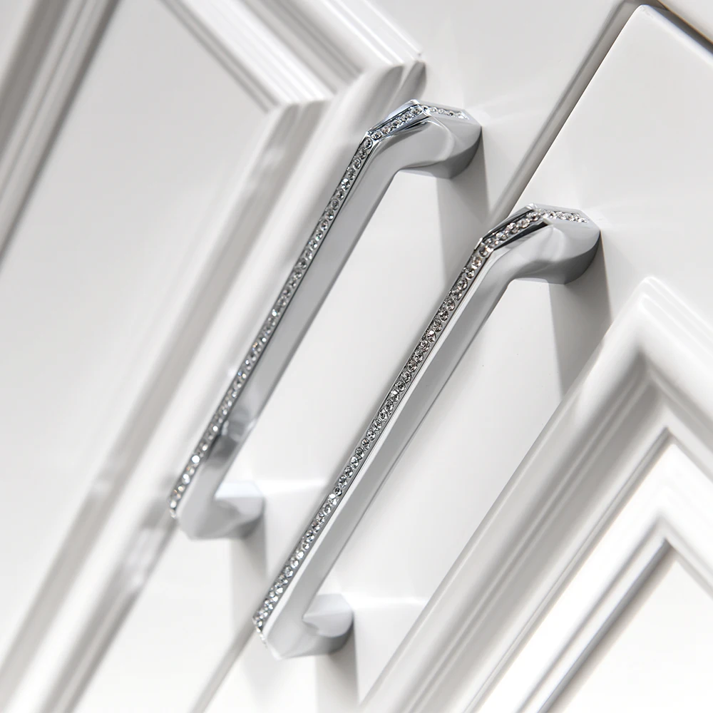 Ручки для шкафа из цинкового сплава 1 шт. ручки мебели чешского хрусталя и алмаза