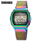 Часы наручные SKMEI Мужские Цифровые, модные роскошные электронные светодиодные, с сетчатым браслетом, с отображением недели и даты, 2021
