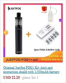 Комплект Justfog P16A с аккумулятором 900 мАч, встроенная защита от вертела, комплект для электронной сигареты vs комплект justfog Q16