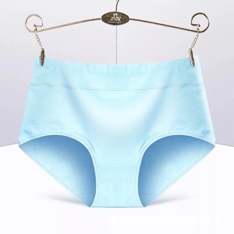 

Базовое эластичное удобное однотонное хлопковое модное женское нижнее белье 2021 мягкие пикантные трусы большого размера с высокой талией ж...