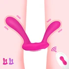 Без бретелек фаллоимитатор носить Вибратор в трусики для пар G пятно сосок, Вагина анус промежности Стимуляция Вибратор Интимные Игрушки для женщин