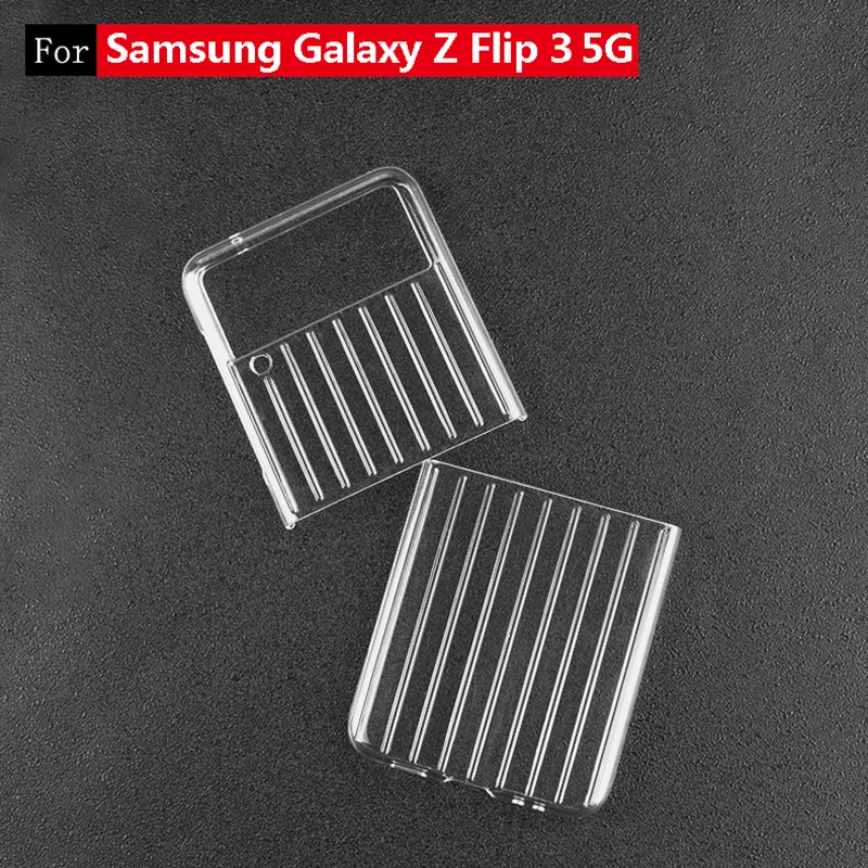 

For Samsung Galaxy Z Flip 3 5G Phone Case Transparent Creative Suit Case Style Protective Cover Capa Fundas for Galaxy Z Flip 3