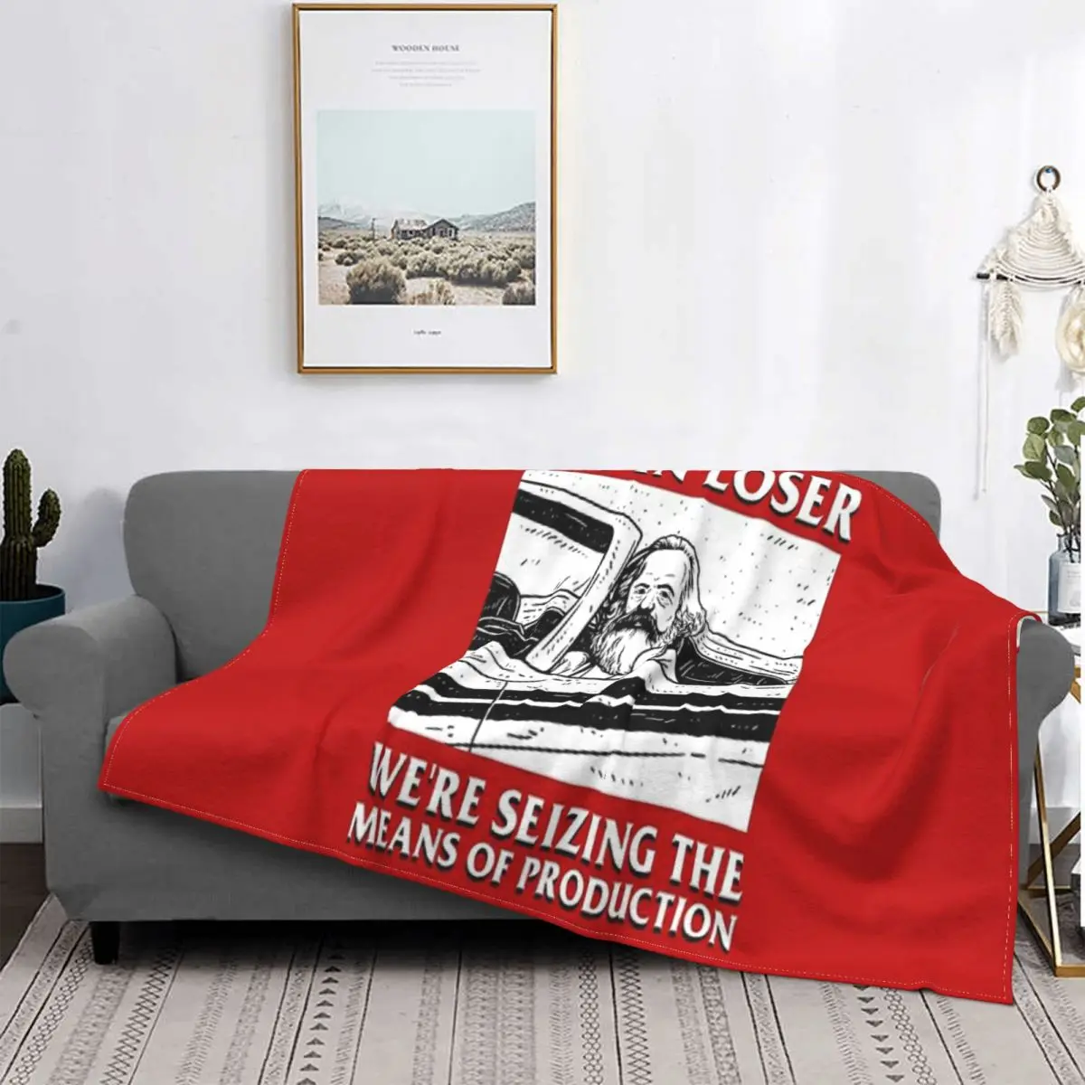 

Get In Loser-Manta a cuadros para cama, colcha de lana, edredón