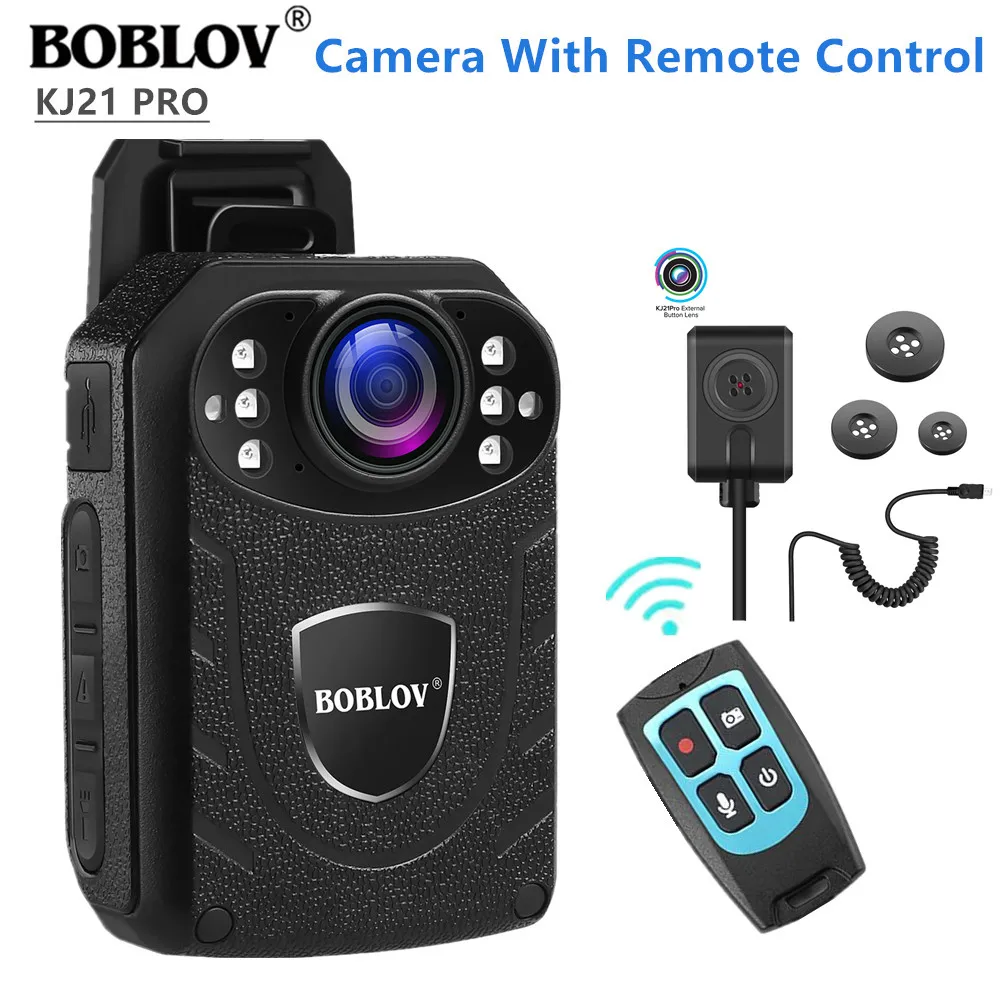 Нательная камера Boblov KJ21 Pro HD 1296P DVR Карманная видеонаблюдения с ИК ночным видением