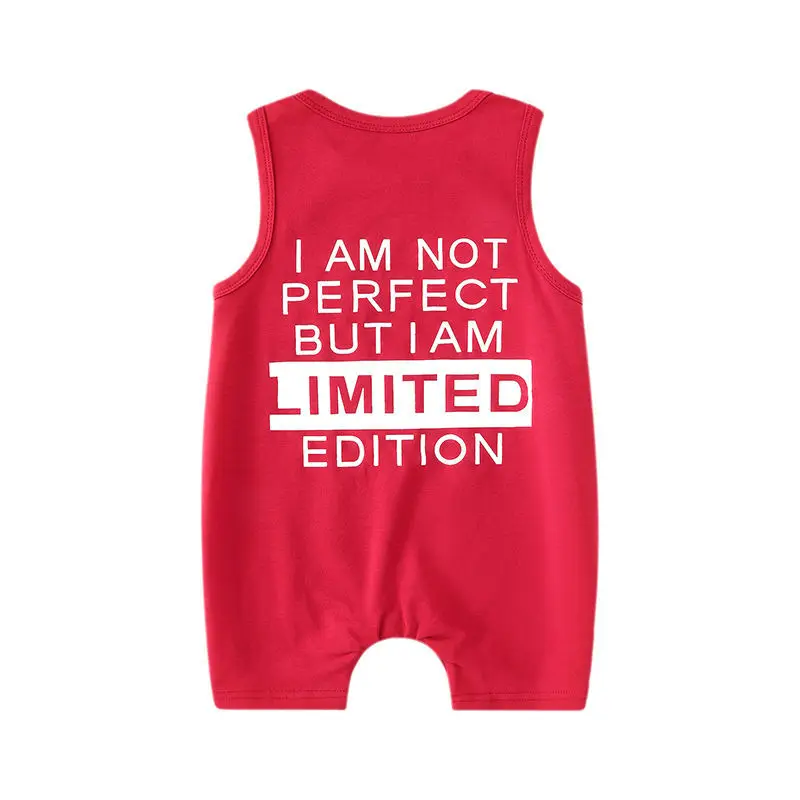 

Newborn Baby Summer Thin Clothes 0-2 Year Old Boys And Girls Sleeveless One-piece Suit Comfortable Cotton Rompers For Infant Set
