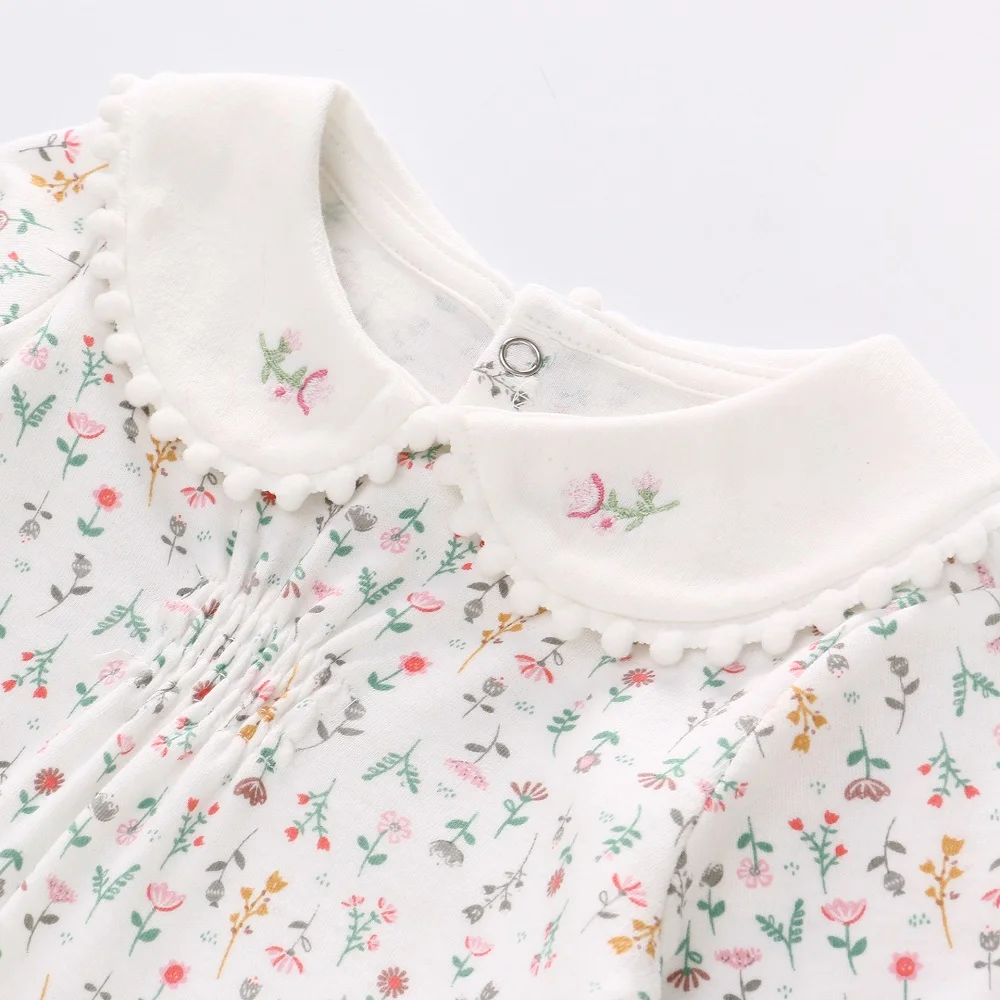 Детский комбинезон с цветочным принтом для девочек 6-24 месяцев хлопок цвет в