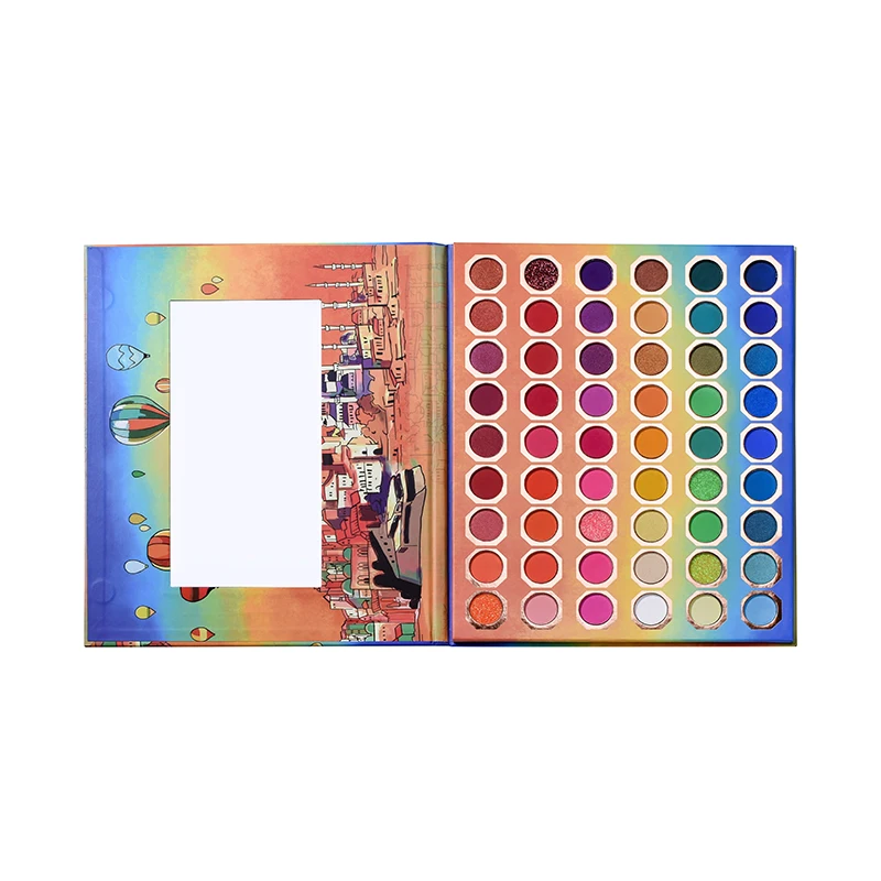 Красивые глазурованные 54 Цвета Палитра теней для век горячий воздушный шар