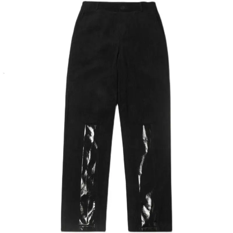 

IEFB Design Fashion Men's Wear Corduroy Wide Leg Pants Color Block Patchwork Casual High Waist Straight Pants 2021 New 9Y5425
