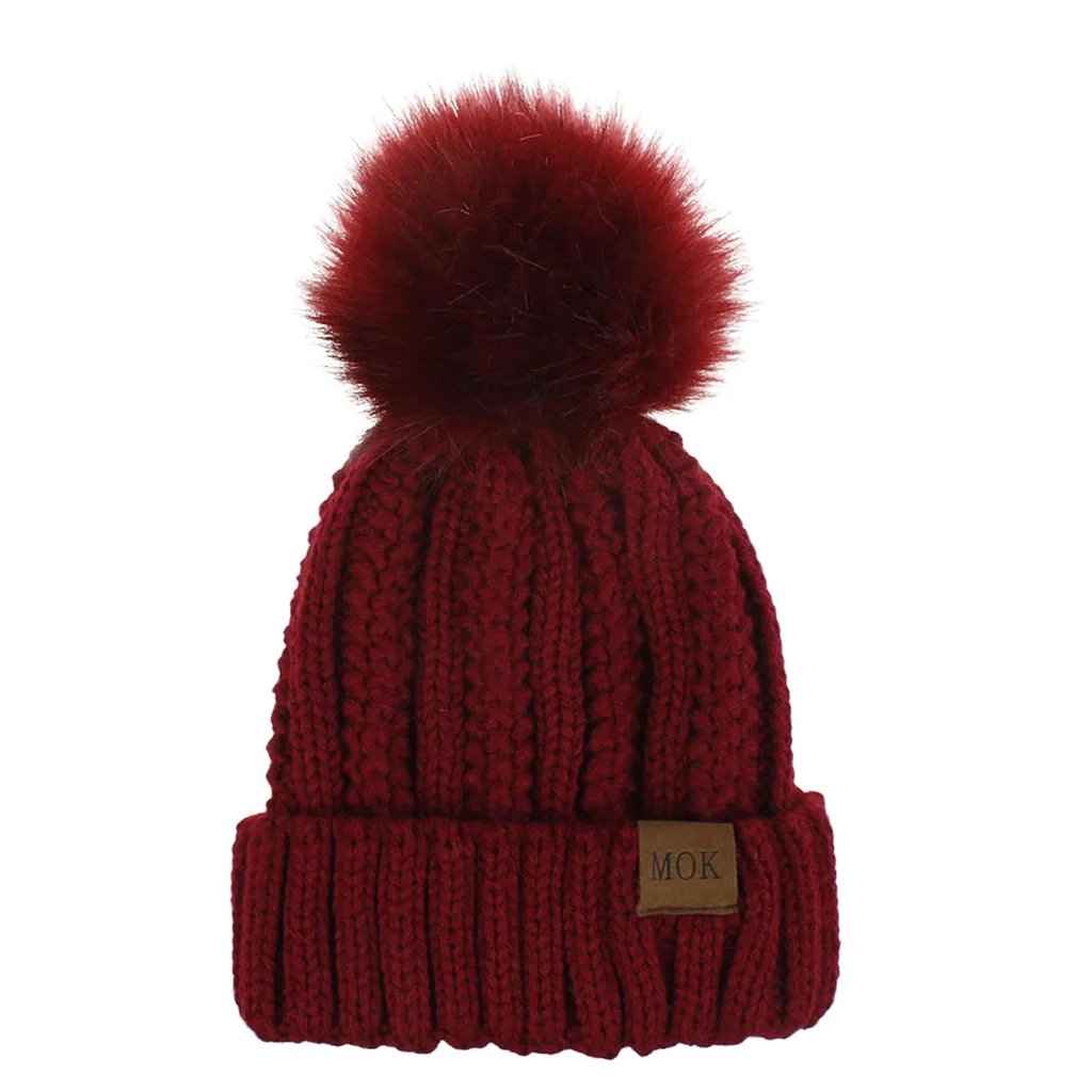 Новая модная женская зимняя шапка Повседневная разноцветная вязаная ручной