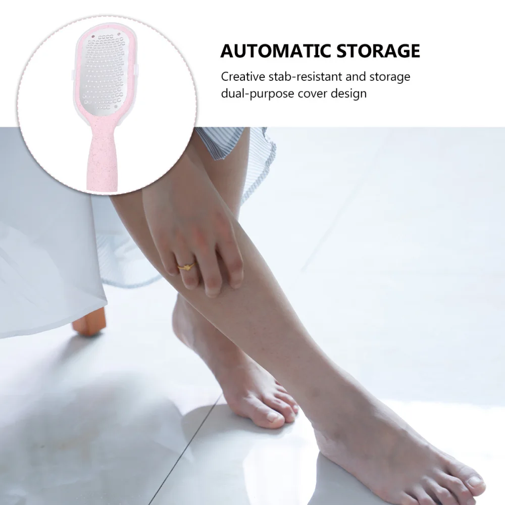 

Stainless Steel Foot File Dead Skin Remover Double Sides Exfoliating Files Calluses Removing Tool Purple