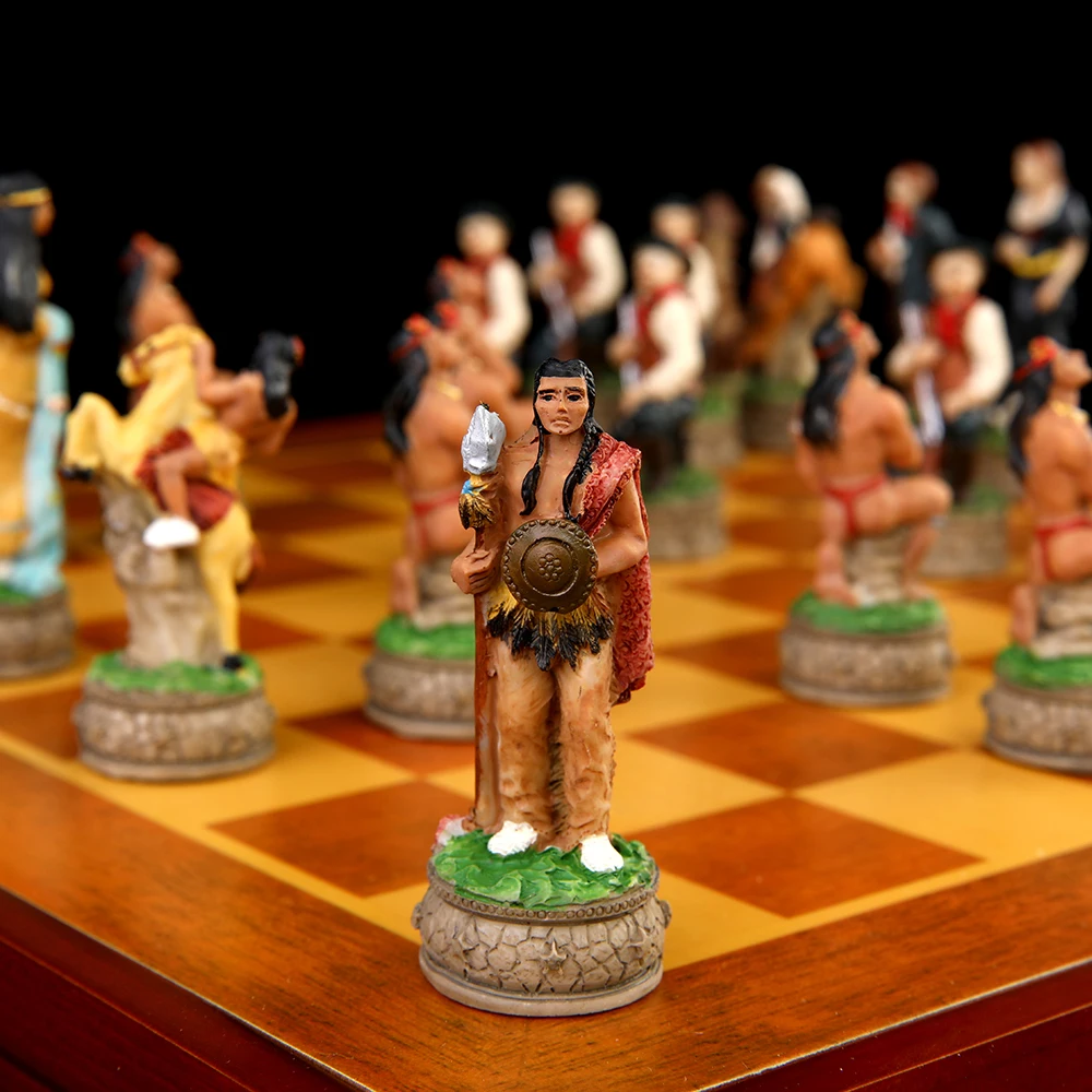 Индийский герой война Резина шахматы тема настольная игра игрушечный стол