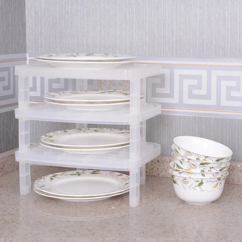 High Quality Home Kitchen Vertical Dishes Rack Dish Drain Plastic Storage Tableware Stackable Shelf | Дом и сад