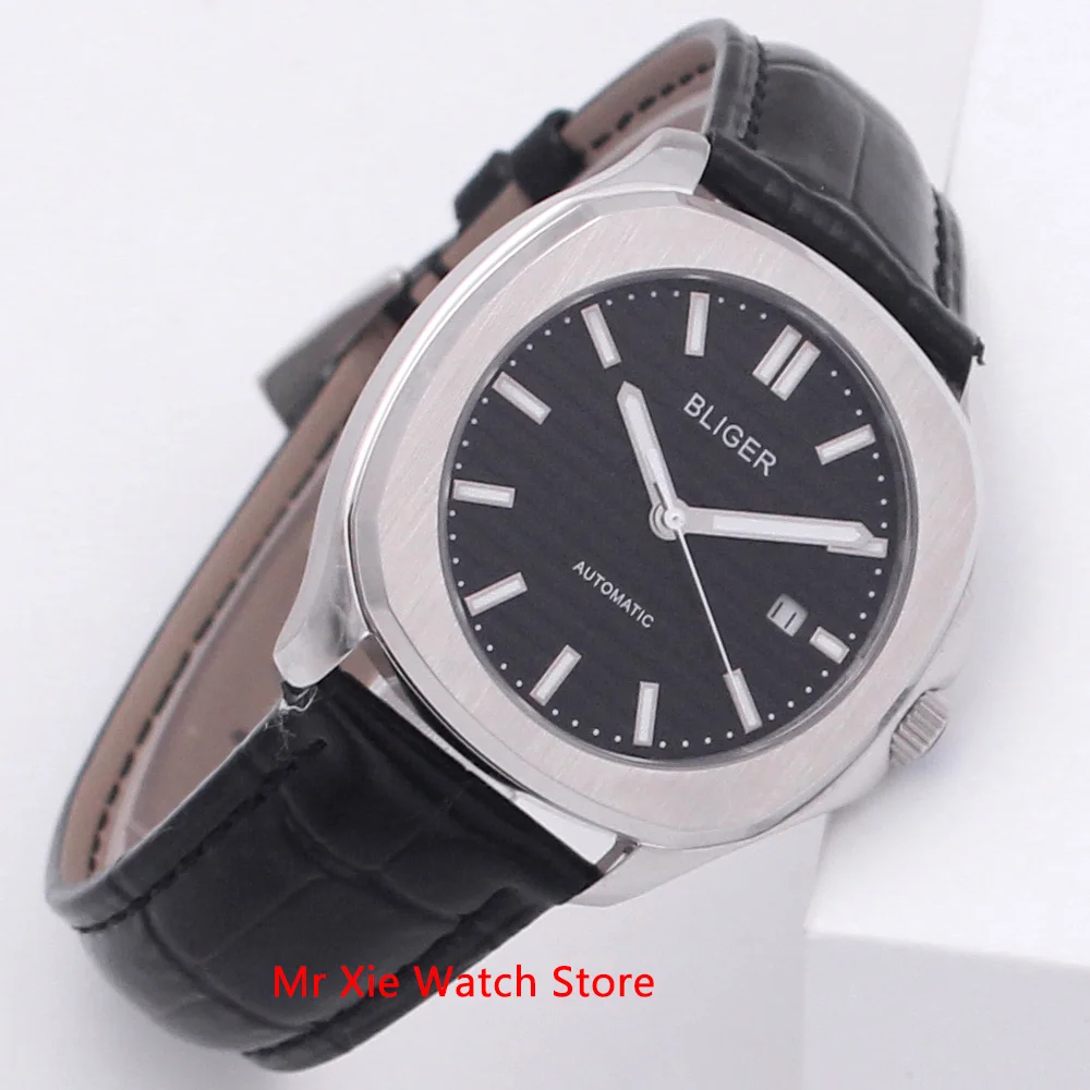 Мужские автоматические механические часы Bliger 40 мм роскошный брендовый ремешок