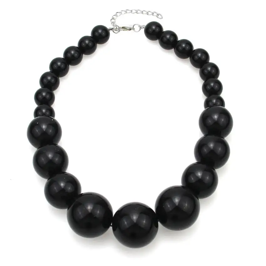 

Choker Necklaces for Women Large Bead Statement Necklace Bridal Party Jewelry Fashion Bead Imitation Pearl Accessories
