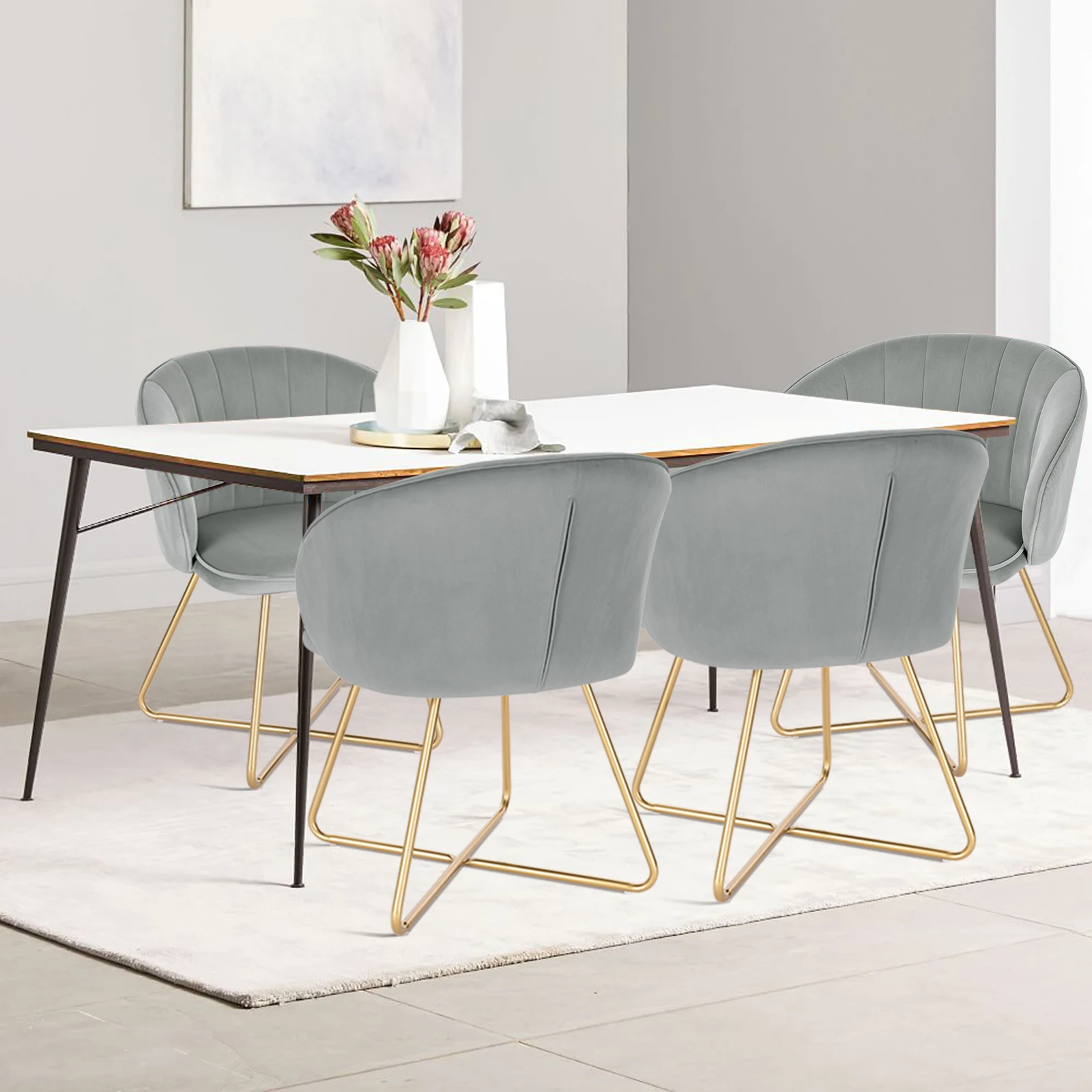 Эргономичное бархатное кресло стул для столовой спальни гостиной дома офиса