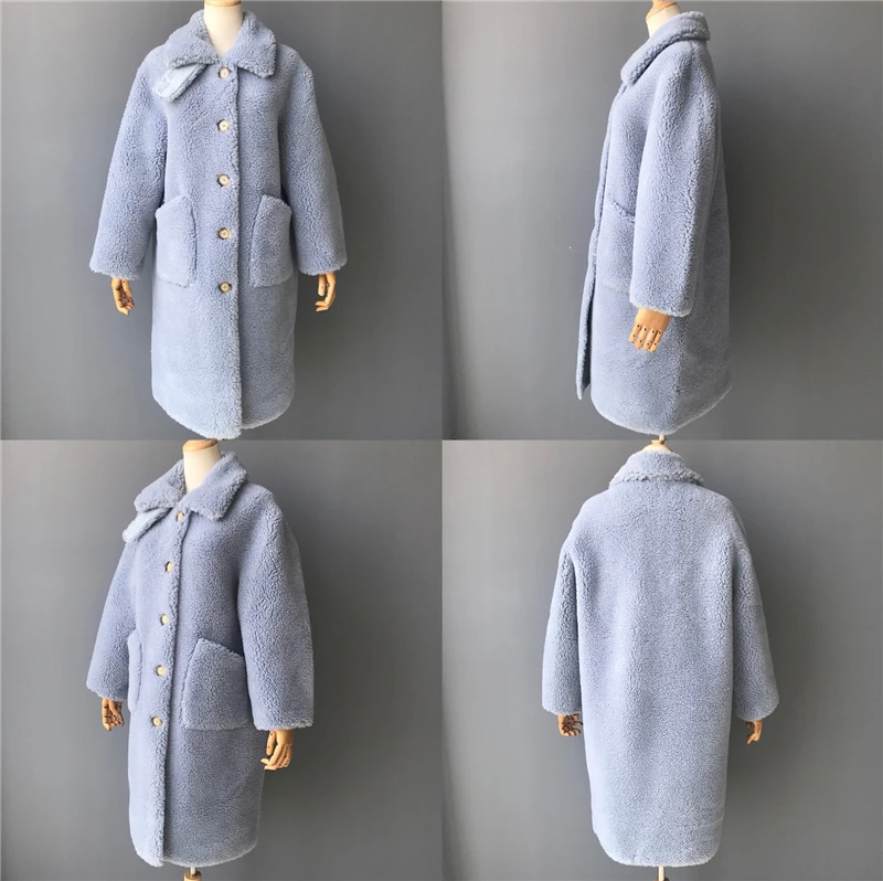 MAOMAOFUR шерстяное пальто зимняя новая модная длинная одежда женское теплое меховое пальто без рукавов Женская качественная куртка из овечьего меха