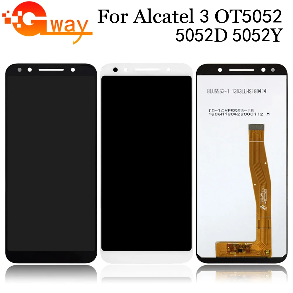 5 5 for alcatel 3 ot5052 ot 5052 5052d 5052y lcd display touch screen digitizer assembly phone repairment tools free global shipping