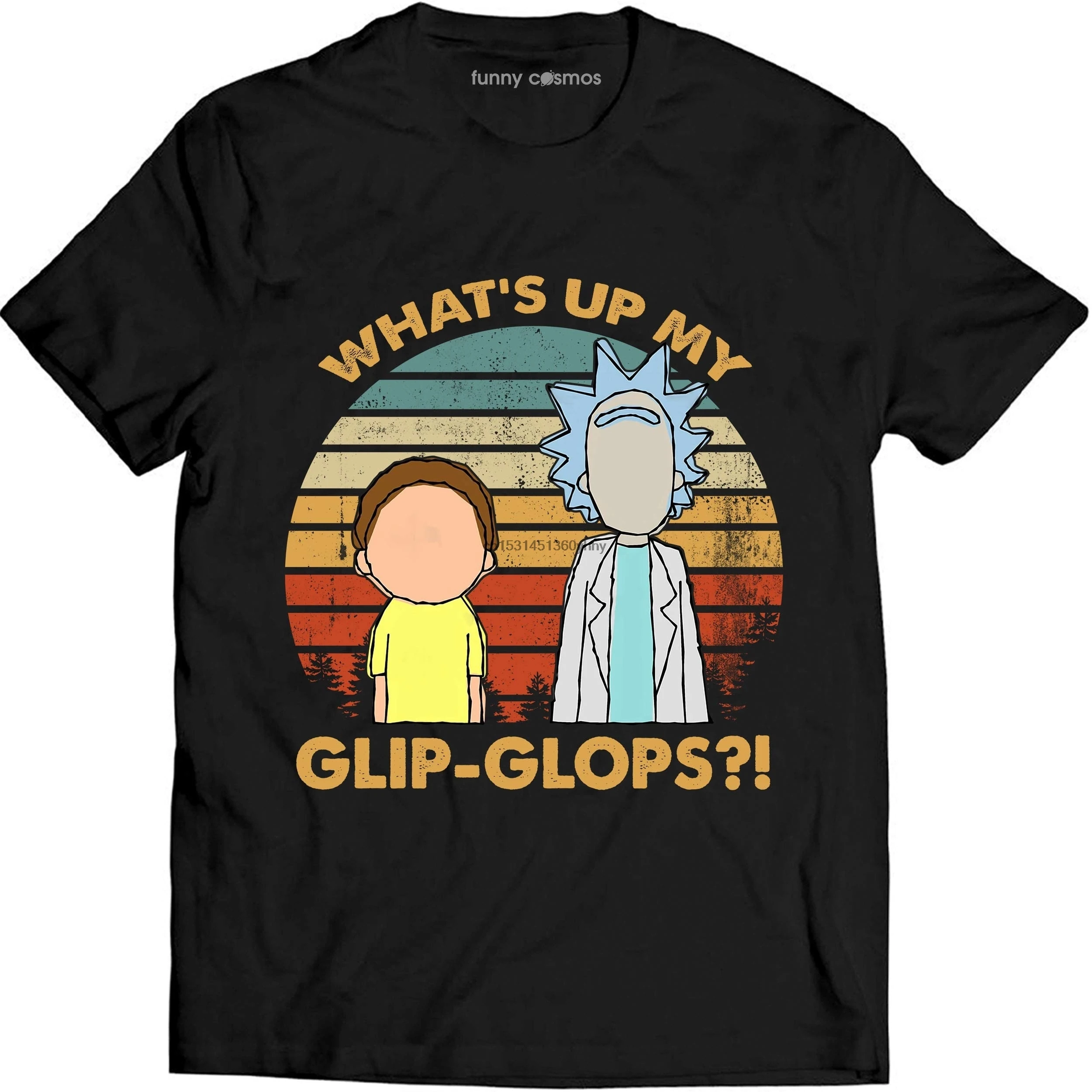 Винтажная рубашка What's Up My GLIP Glops романтичная Рик Санчеса для влюбленных