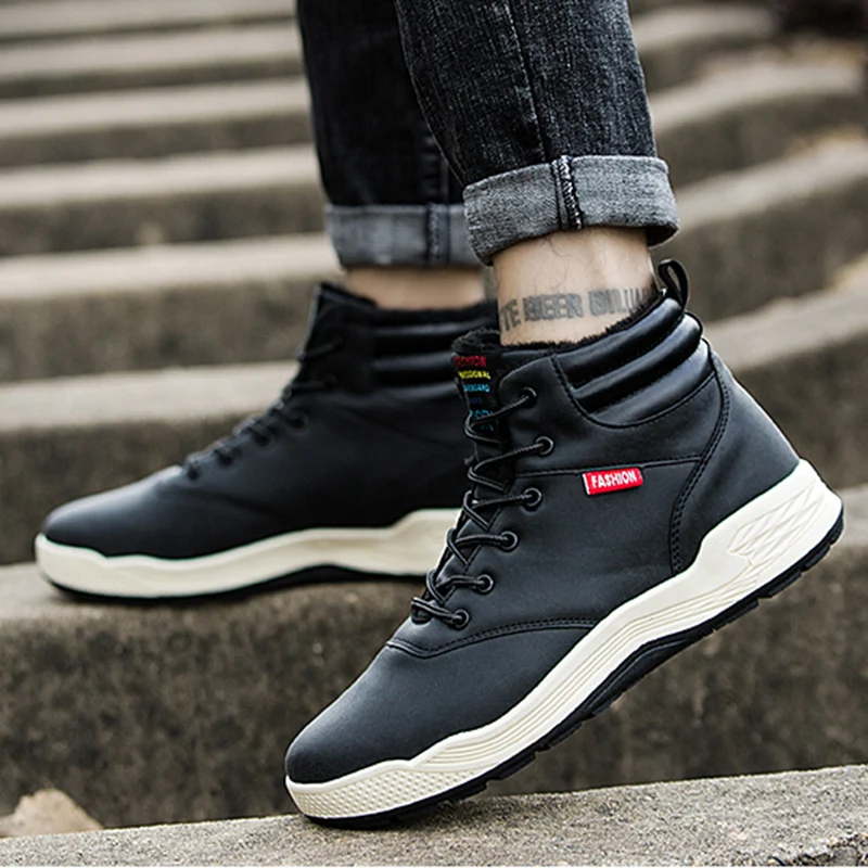 UPUPER/Модная зимняя мужская обувь теплая водонепроницаемая зимние кроссовки для