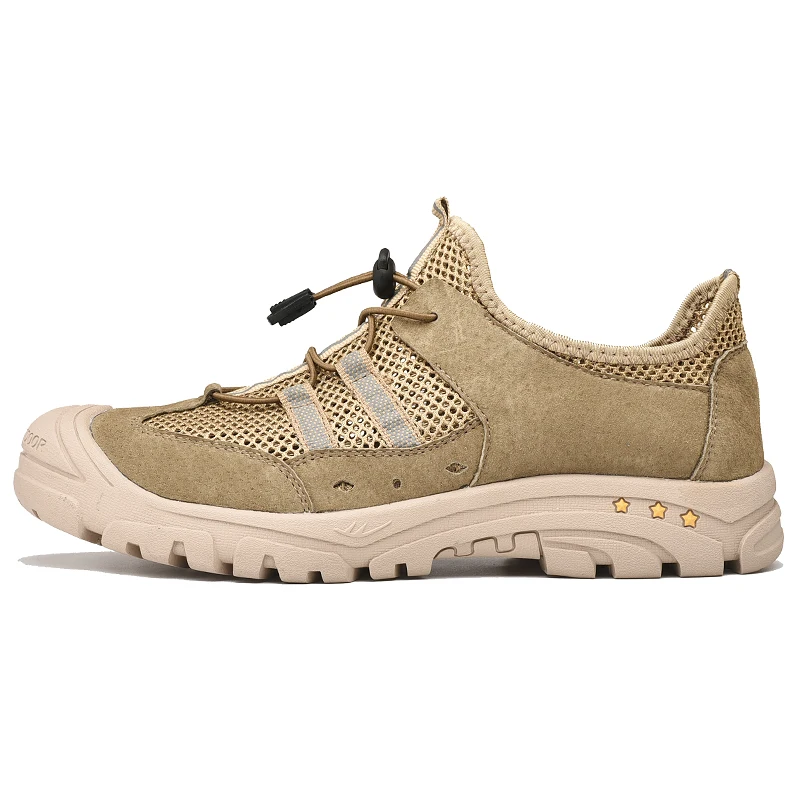 Mesh Sneakers Men Casual Shoes Outdoor Leather Work Military Breathable Walking Trainers Zapatillas Hombre BTMOTTZ |