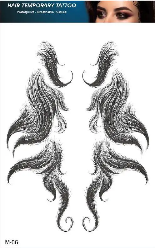 10 шт. водостойкие Временные татуировки-наклейки для волос |